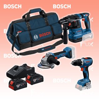 Bosch Professional 3 tlg. Combo Kit 18V GSR + GWS + GBH