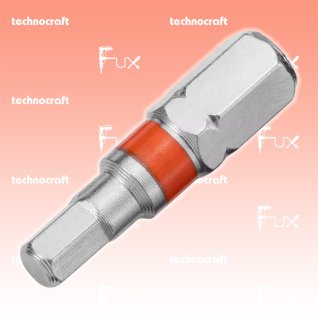 Technocraft H3 Innensechskant-Bits mit Farbring orange, 25 mm, 10 Stück