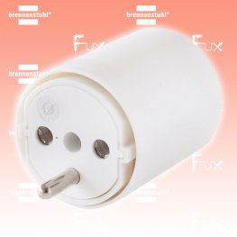 Fix-Adapter DE auf CH weiss 230V 3-polig